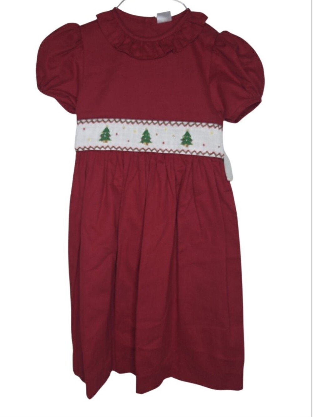Edgehill Collection Girl's 6X Smocked Red Christmas Dress NEW